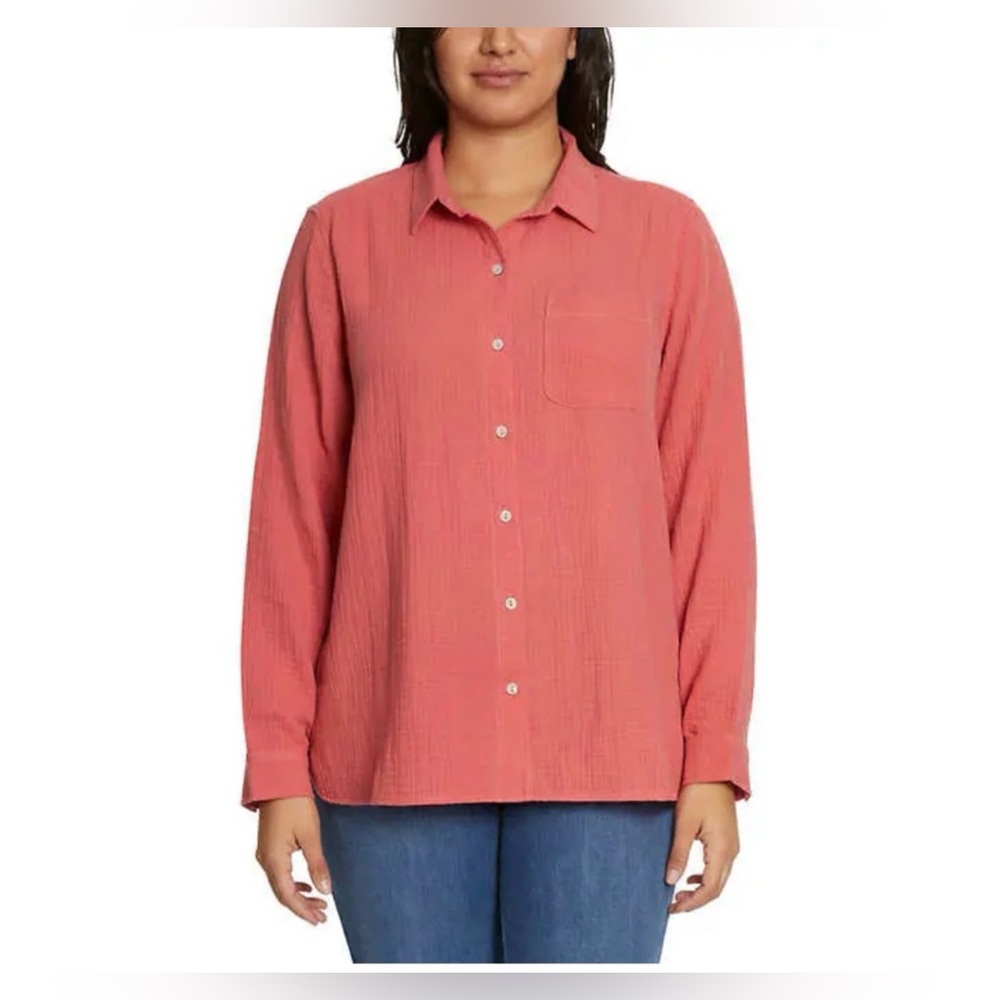 Jessica Simpson Ladies Gauze Button Front Shirt